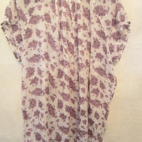 Bit & Bridle Purple/White Boat Neck Short Sleeve Women's 2X Blouse - Picture 2 of 3